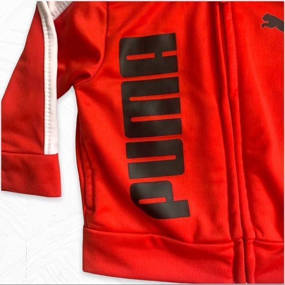 🚨2 for $35🚨 Puma Red & White 0-3M Boys Track Jacket - Picture 3 of 7